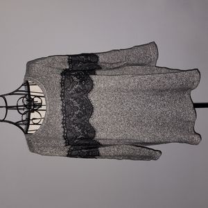 Style  &  Co Sweatshirt with black lace